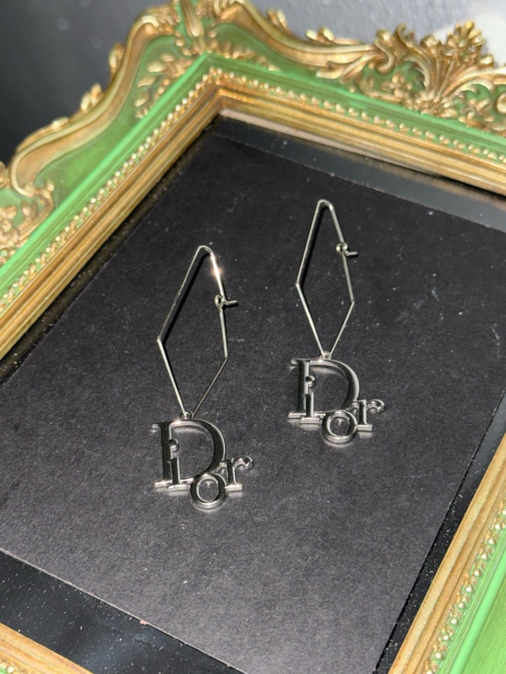 Dior silver up cycled earrings - made from authentic Dior charms